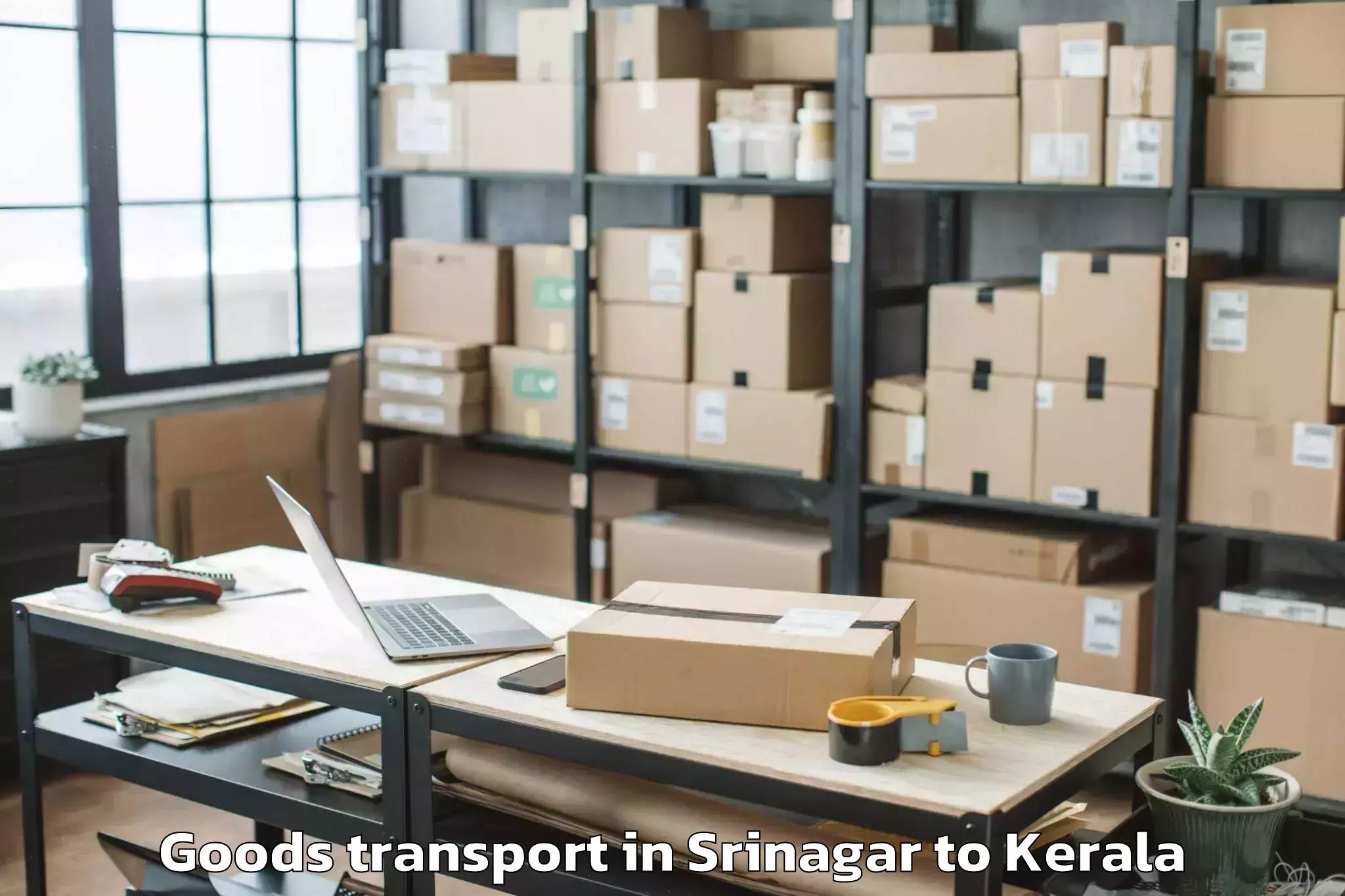 Reliable Srinagar to Kollam Goods Transport